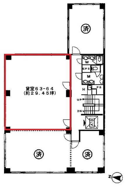 喜助内神田ビル63・64 間取り図
