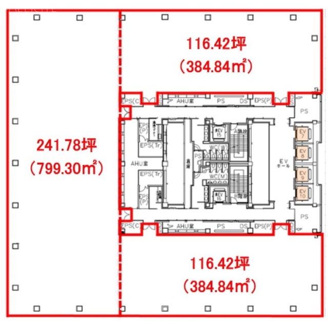 パシフィックセンチュリープレイス丸の内19F 間取り図