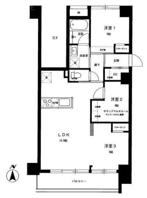 高田馬場シティハイツ1003 間取り図