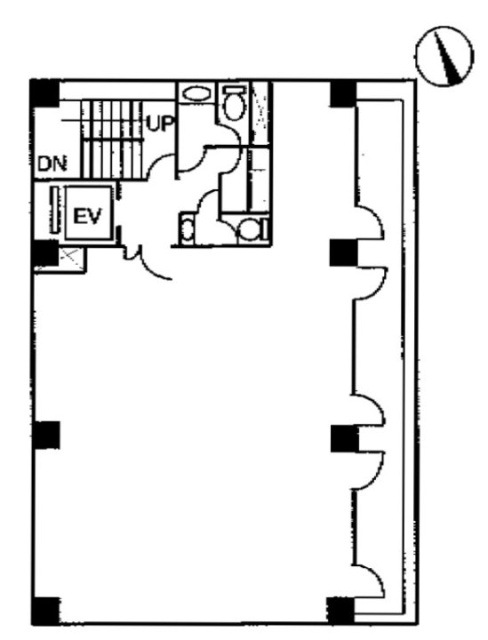 アルファ新富ビル5F 間取り図