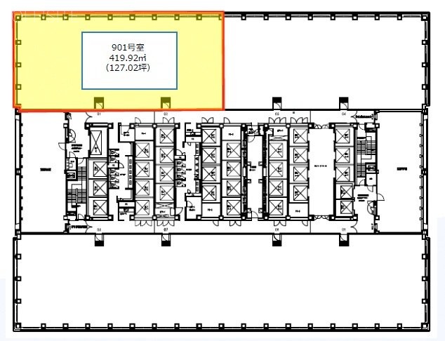 新宿三井ビルディング901 間取り図