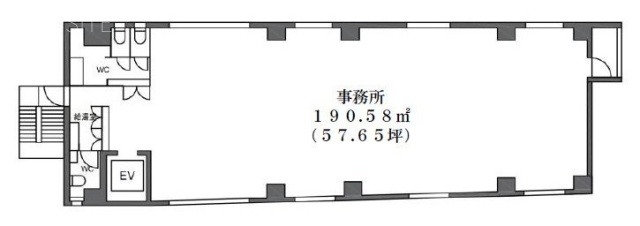 島倉田町ビル3F 間取り図