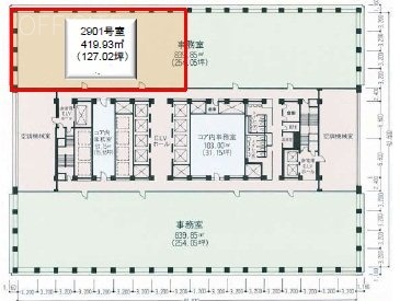 新宿三井ビルディング2901 間取り図