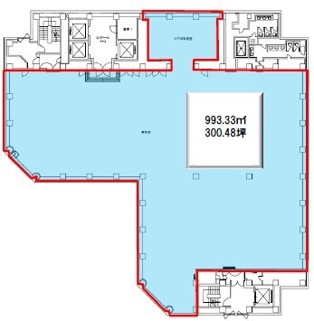 虎ノ門ツインビルディングE1801 間取り図