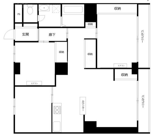 中野ソレイユビル1103 間取り図