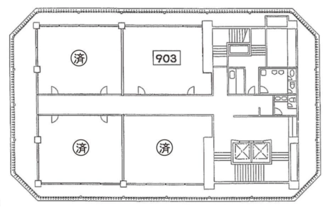 新橋駅前ビル2号館903 間取り図