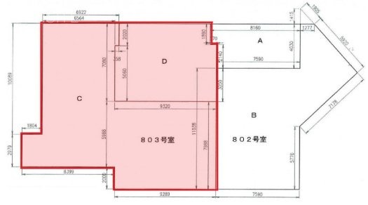 新橋駅前ビル1号館803 間取り図