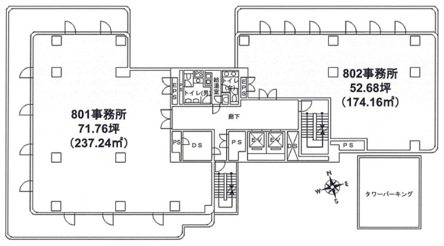 浜松町262ビル801 間取り図
