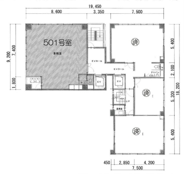 大手町宝栄ビル501 間取り図