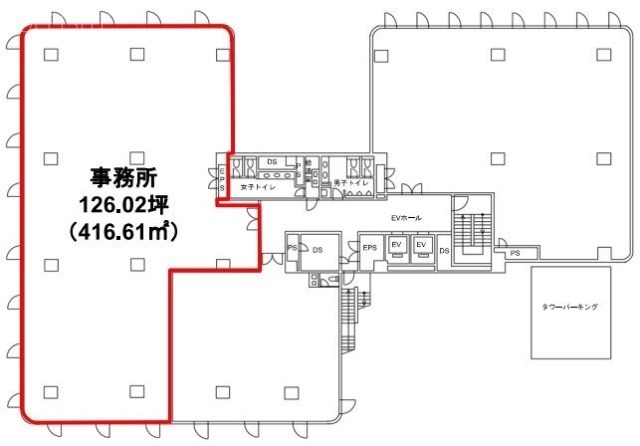 浜松町262ビル2F 間取り図