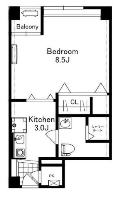 高輪グランドハイツ6F 間取り図