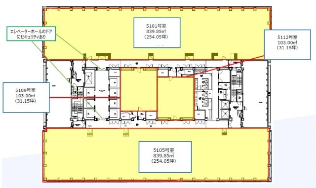 新宿三井ビルディング5105 間取り図