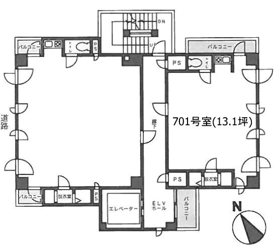 テロワール南青山701 間取り図