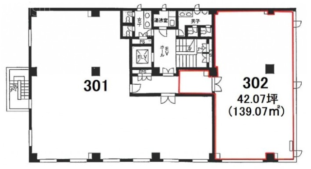 西新宿ミノシマビル302 間取り図