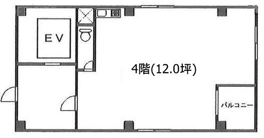 亀田ビル4F 間取り図
