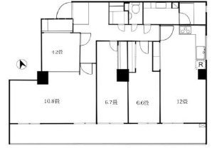 代々木いずみマンション6F 間取り図