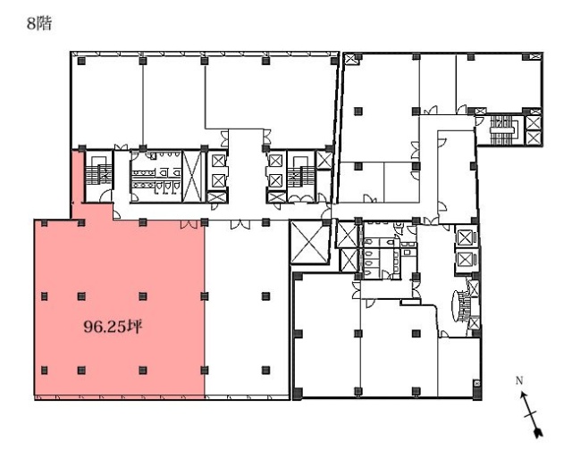 新虎ノ門実業会館(新館)8F 間取り図