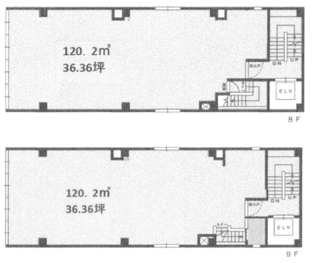 富士ビル8F~9F 間取り図