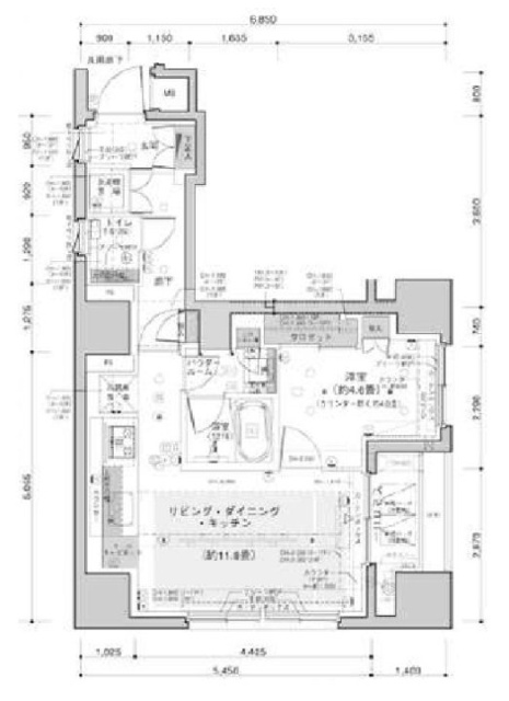 パークリュクス銀座mono806 間取り図