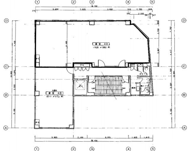 ジブラルタル大井ビル4F 間取り図