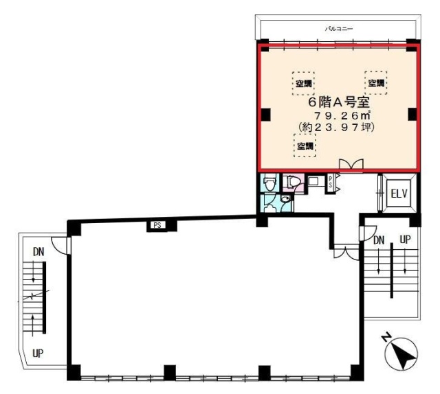 茅場町K-1ビルA 間取り図
