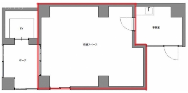 たちばなやビル1F 間取り図