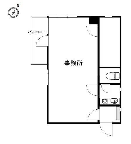 神楽坂黒須ビル201 間取り図