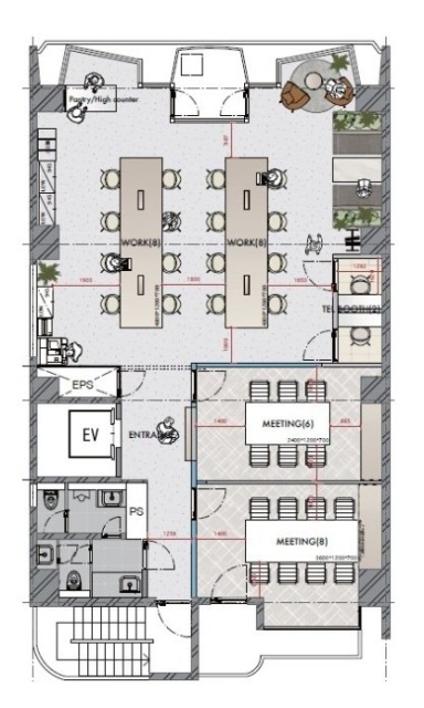 パシフィックスクエア九段南ビル6F 間取り図