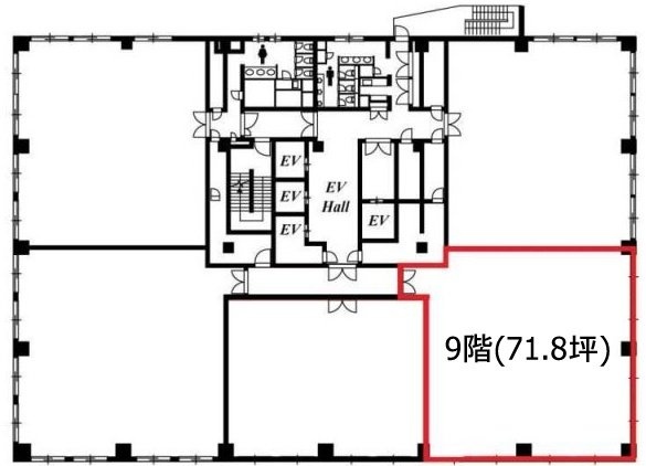神谷町プライムプレイス9F 間取り図