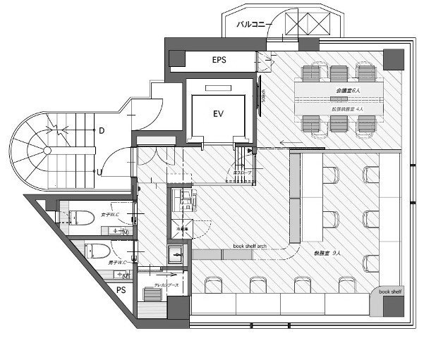 NOVEL WORK Gotanda9F 間取り図