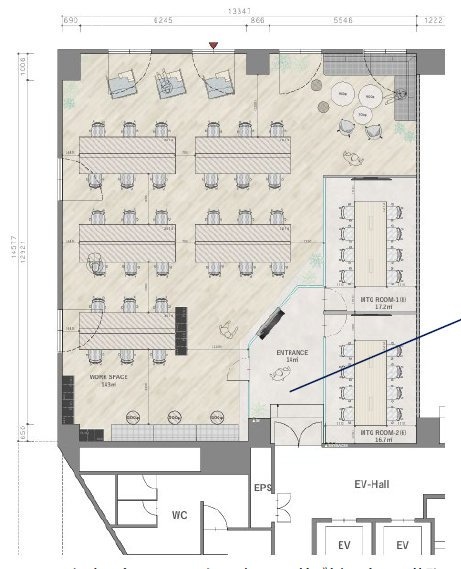 五反田フラットアイアンビル分割 間取り図
