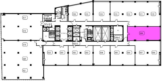 山王グランドビル5F509区 間取り図