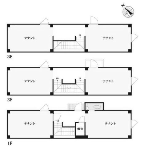 田園調布ガーデンプレイス1F~3F 間取り図
