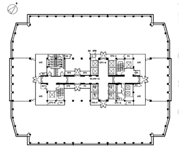 赤坂パークビル16F 間取り図