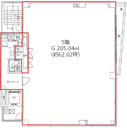 麹町スカイフィールド5F 間取り図