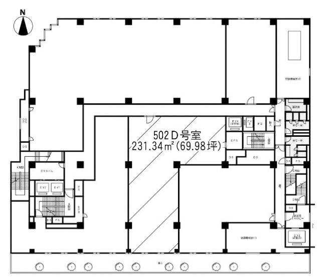 センターまちや502D 間取り図