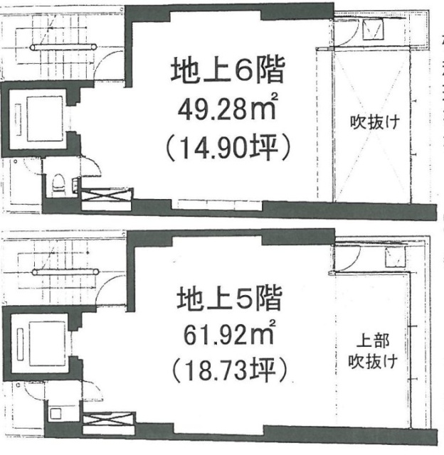 ルート神山町5F~6F 間取り図