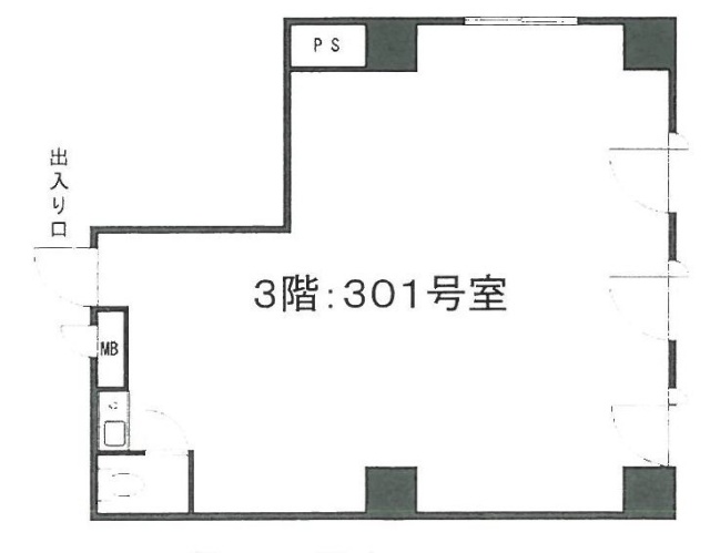 桔梗備前(キキョウビゼン)ビル301 間取り図