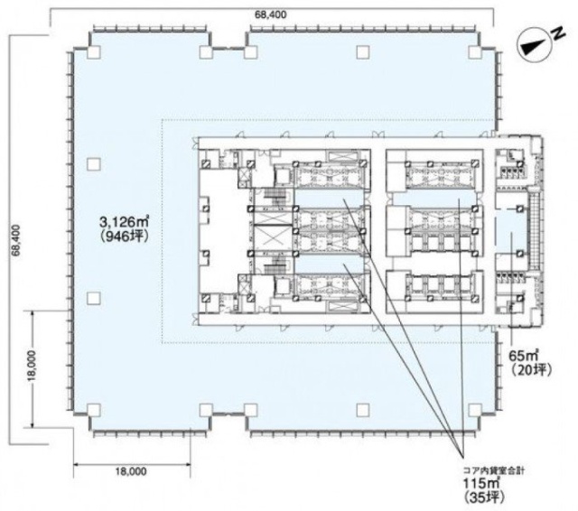 新丸の内ビル28F 間取り図