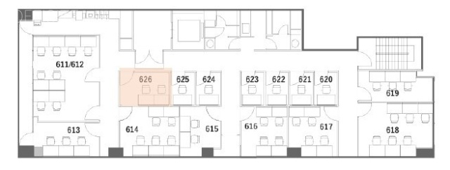 CROSSCOOP六本木(六本木三河台ビル5・6階)626 間取り図