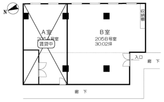 サンビル205-B 間取り図