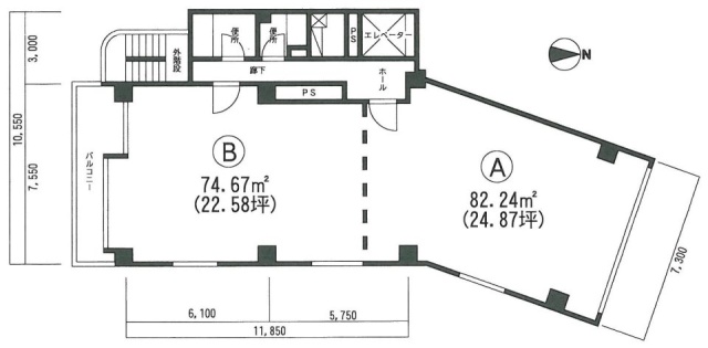 リードシー御殿山ビルA 間取り図