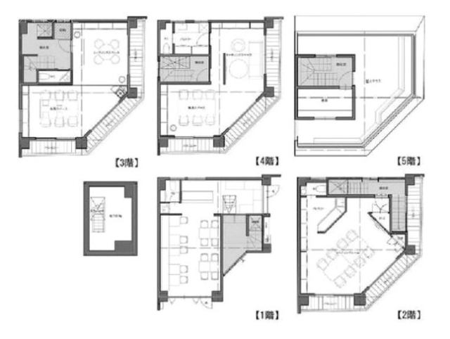 ORIENTビル1F~5F 間取り図