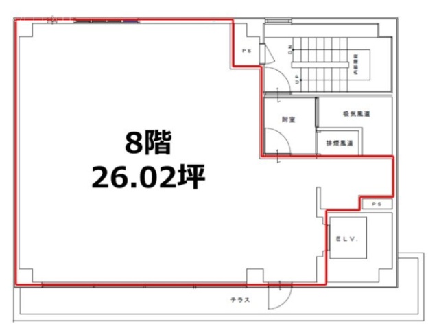 西銀座ビル8F 間取り図