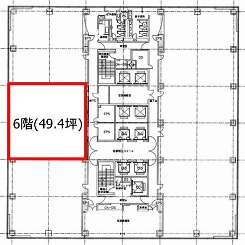 あいおいニッセイ同和損保新宿ビル6F 間取り図