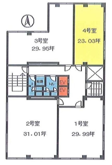 第6カネ長ビル704 間取り図