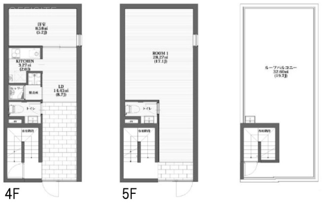 CGA新富ビル4~5F 間取り図