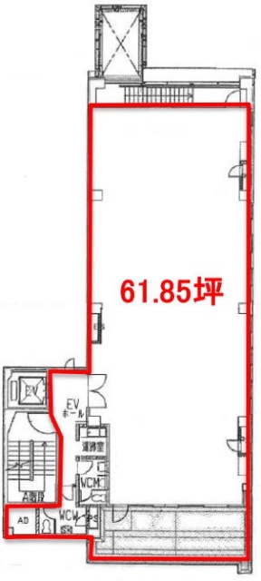 井門九段北ビル6F 間取り図