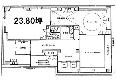 芝公園リッジビル1F 間取り図