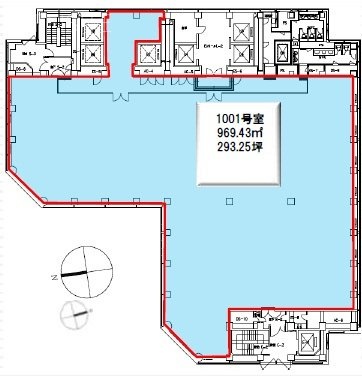 虎ノ門ツインビルディングE1001 間取り図